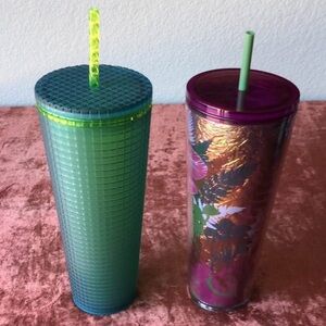 Starbucks Colorful Tumbler Set with Straws New